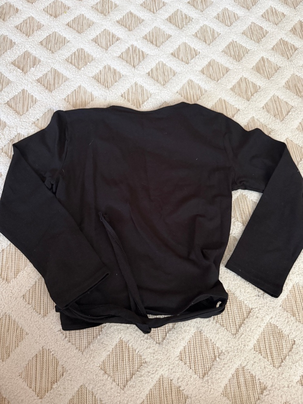 croft & barrow Black Wrap Cardigan with Waist Tie